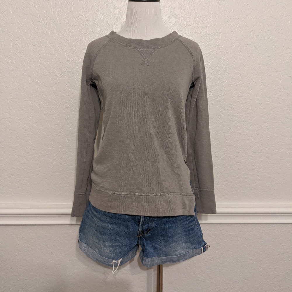 J Crew Cotton Zip Up Sweatshirt